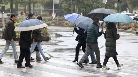 El mal tiempo en Compostela.
