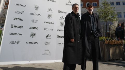 Sergio Pastor y Ismael Alcaina, de la firma We are Spastor, el pasado mes de marzo en la semana de la moda de Madrid