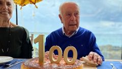 Castro Est�vez,�durante la celebraci�n de su centenario.