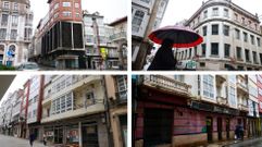 Arriba, los dos edificios que siguen en liza por albergar la sede de la Diputaci�n, y abajo, los que ya se han descartado.