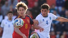 El jugador del Celta Fer L�pez, con la selecci�n espa�ola sub-21 frente a Kosovo.