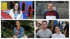 De izquierda a derecha, y de arriba a abajo, Yolanda Lage, Xurxo Codesido, Laura Couce y Andr�s Antelo y Ana Eir�s.