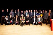 Los dirigentes posaron con sus distinciones.