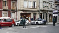 Guardia Civil en las calles de Ribadavia