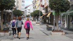 Imagen de la calle Catelao, en el casco urbano de O Grove