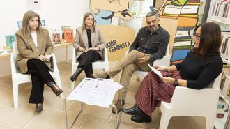 De esquerda a dereita, Ángeles Pacoret, Eva Souto García, Daniel Pérez e Maica Ures 