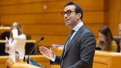 Carlos Cuerpo, durante su intervenci�n en una sesi�n de control al Gobierno