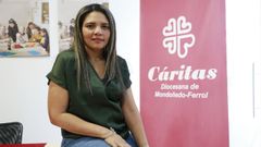 Erika Ca�a, en una foto tomada este mi�rcoles en el centro de d�a de C�ritas de Ferrol
