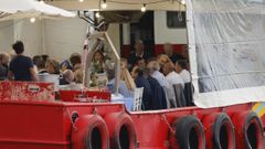 Cena en altamar del rey em�rito con familiares y amigos