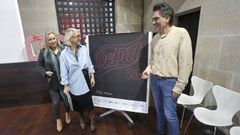 M�nica Valderrama, Lola Dopico y Demetrio G�mez, este mi�rcoles en la Casa das Camp�s de Pontevedra, en la presentaci�n de Debut 2023