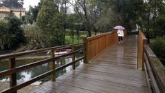 Imagen de archivo del paseo del río Coroño, en Boiro.