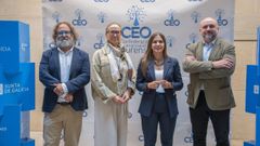 Jaime Barreiro, Rosanna L�pez Salgueiro, Susana P�rez Iglesias y David Mart�nez, en la sede de la CEO
