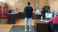 El acusado, durante el juicio en Ourense