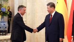 Antonio Via, CEO y fundador de Denodo, yXi Jinping, presidente China,