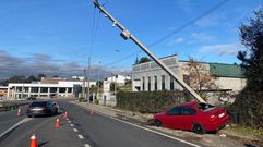 Salida de v�a en la N-525 en Seixalbo, Ourense
