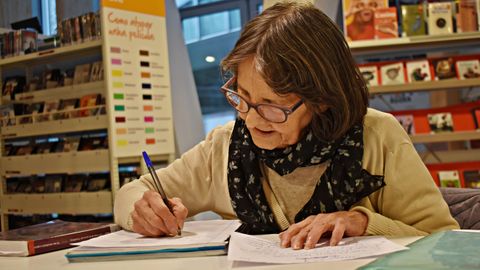 Margarita Centeno, en la biblioteca �gora de A Coru�a