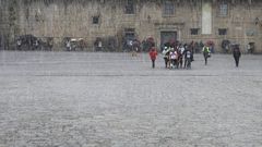 Una granizada frente a la Catedral recibi� a los peregrinos por la donaci�n de �rganos