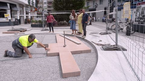 Obras en la Ra Conde Vallecano de Vilagarca.