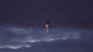 Imagen de archivo de la explosin de un dron en el cielo durante uno de los ataques con drones en Ucrania.