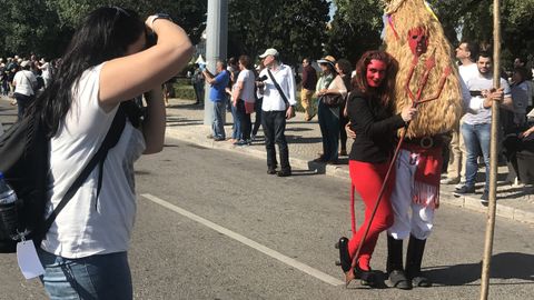 El diablu tambi�n hizo de las suyas durante el desfile de Bel�m
