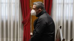 El acusado, durante el juicio en la Audiencia Provincial de Ourense