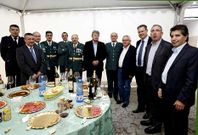 Parte de las autoridades que asistieron ayer en Carballo a los actos en honor de la patrona.