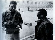 Un joven Mandela con su fiel amigo y camarada Water Sisulu en la c�rcel de Robben Island