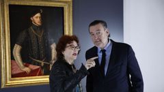 Leticia Ruiz, directora de la Galería de las Colecciones Reales, junto a su homólogo al frente del Museo de Bellas Artes de Bilbao, Miguel Zugaza