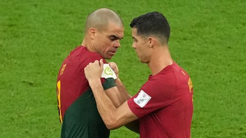 Pepe et Cristiano Ronaldo avec le Portugal