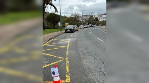 Conos avisando este jueves del riesgo de inundaciones en zonas de Betanzos