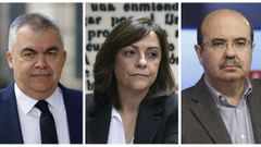 Fotograf�as de archivo del exsecretario de Organizaci�n del PSOE Santos Cerd�n, la gerente del PSOE Ana Mar�a Fuentes y el exvicepresidente de la Junta de Andaluc�a Gaspar Zarr�as.