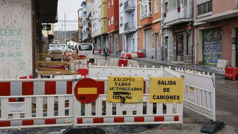 Obras en la calle Alejandro Pedrosa.