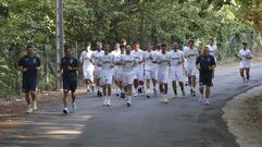 Plantilla del Negreira en la pretemporada.