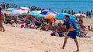 Ba�istas, ayer, en Lepe (Huelva)