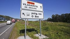 Terrenos en los que se ubicar la ampliacin del polgono comercial de o Vao, en Pontevedra