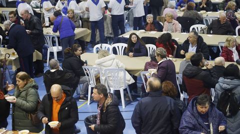 Degustacin de las raciones en el pabelln.