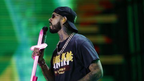 El artista Anuel AA, durante un concierto en Ciudad de M�xico