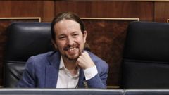 Pablo Iglesias, este mi�rcoles, 22 de julio, en el pleno del Congreso