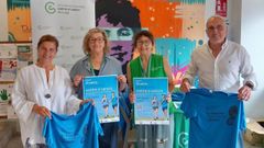 <span lang= gl >A alcaldesa de Viveiro, Mari�a Gueimunde, coa delegada en Viveiro da Asociaci�n Espa�ola Contra o Cancro, Mar�a Rolle, e o presidente do colectivo na provincia de Lugo, Jos� Manuel Rozas, na presentaci�n da charla</span>