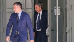 Rodr�guez Zapatero a la salida del juzgado despu�s de declarar