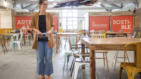 Imagen de archivo de la concejala de Promoci�n Econ�mica, Anabel Gul�as, en el Gastroespazo do Mercado de Pontevedra al inicio de este mandato
