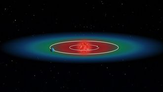 Representaci�n art�stica del sistema planetario TOI-1752 y sus dos exoplanetas: el mundo de lava TOI-1752 b y el potencialmente habitable TOI-1752