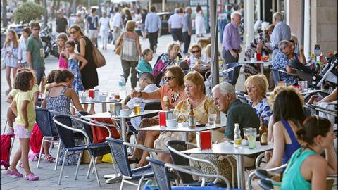 Turistas en Sanxenxo