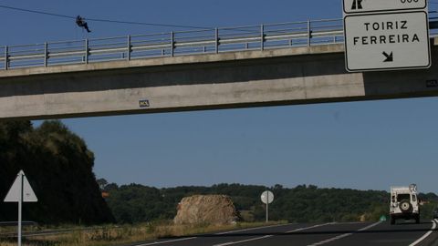 Tramo del corredor a su paso por la parroquia de Moreda