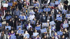 Manifestacin en Sacramente contra la propuesta de deportaciones masivas de Trump.