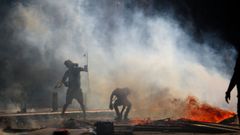 Los enfrentamientos entre la polic�a y los manifestantes en Beirut