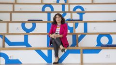 Mar Pereira en la sede de la Amtega, en el Gai�s