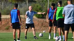 Calero en una sesi�n de entrenamiento.