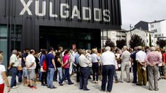 La concentraci�n fue a las puertas del juzgado