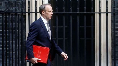 El ministro de Exteriores britnico, Dominic Raab